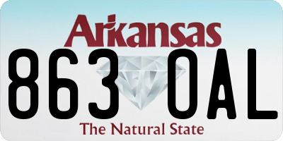 AR license plate 863OAL