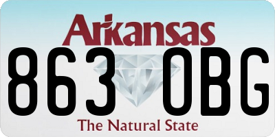 AR license plate 863OBG