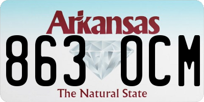 AR license plate 863OCM