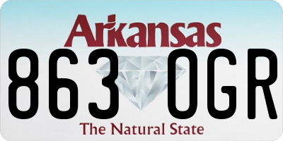AR license plate 863OGR