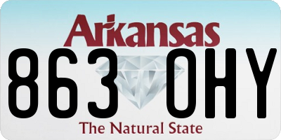 AR license plate 863OHY