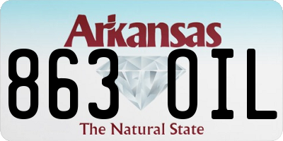 AR license plate 863OIL