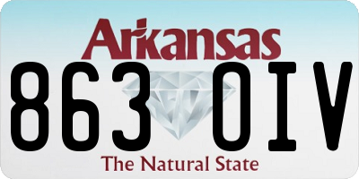 AR license plate 863OIV