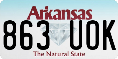AR license plate 863UOK