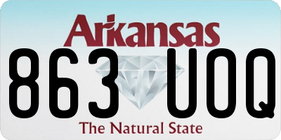 AR license plate 863UOQ