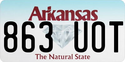 AR license plate 863UOT
