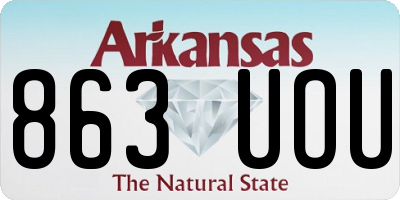 AR license plate 863UOU