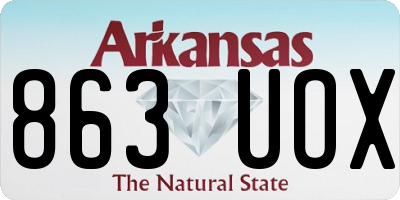 AR license plate 863UOX