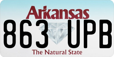 AR license plate 863UPB