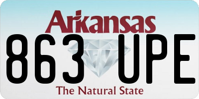 AR license plate 863UPE