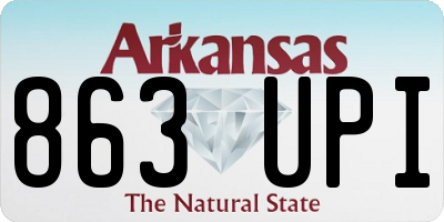 AR license plate 863UPI