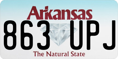 AR license plate 863UPJ