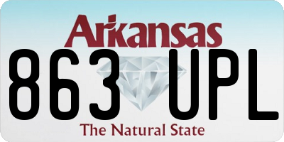 AR license plate 863UPL