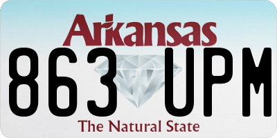 AR license plate 863UPM