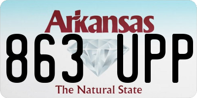 AR license plate 863UPP