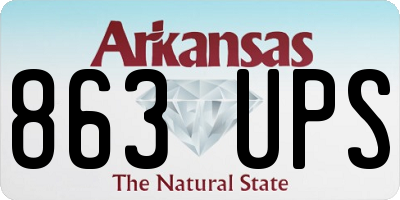 AR license plate 863UPS