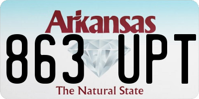 AR license plate 863UPT