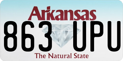 AR license plate 863UPU