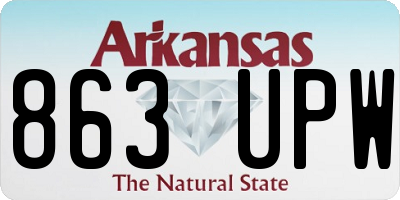 AR license plate 863UPW