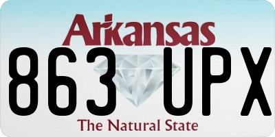 AR license plate 863UPX