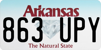 AR license plate 863UPY