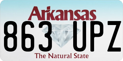 AR license plate 863UPZ