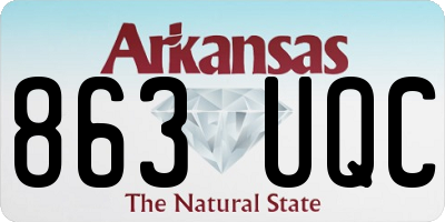 AR license plate 863UQC