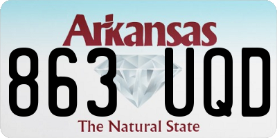 AR license plate 863UQD