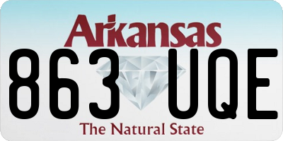 AR license plate 863UQE