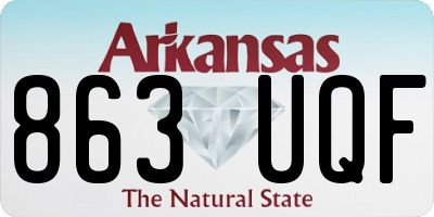 AR license plate 863UQF