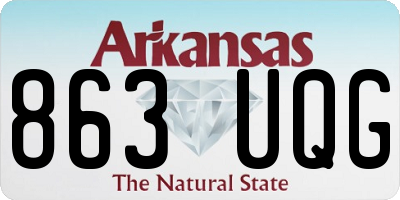 AR license plate 863UQG