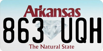 AR license plate 863UQH