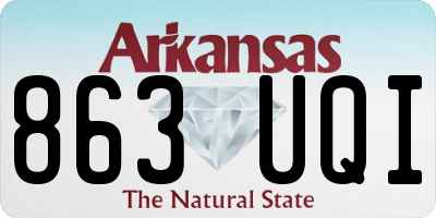 AR license plate 863UQI