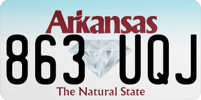 AR license plate 863UQJ