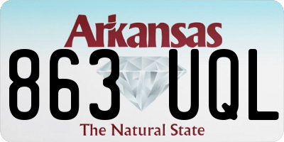 AR license plate 863UQL