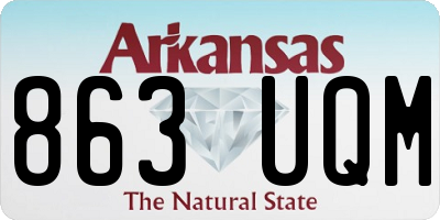 AR license plate 863UQM