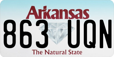 AR license plate 863UQN