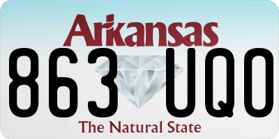 AR license plate 863UQO