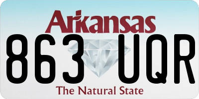 AR license plate 863UQR