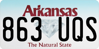 AR license plate 863UQS