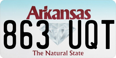AR license plate 863UQT