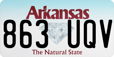 AR license plate 863UQV