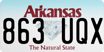 AR license plate 863UQX