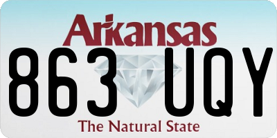 AR license plate 863UQY