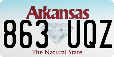 AR license plate 863UQZ