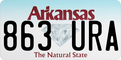 AR license plate 863URA