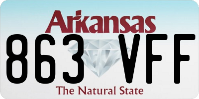 AR license plate 863VFF