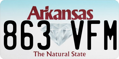 AR license plate 863VFM