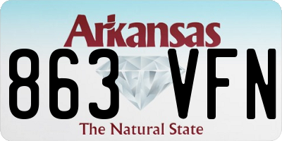 AR license plate 863VFN