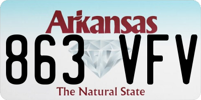 AR license plate 863VFV